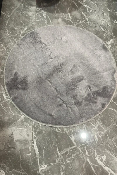 2 круглых коврика для ванной, комплект для унитаза 80x80 и 100x100 - 4