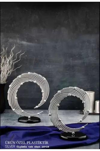 2 Li Dekoratif Plastik Aksesuar Obje Rüzgar Gülü Ev Ve Ofis Dekoru-METALİZE GÜMÜŞ 