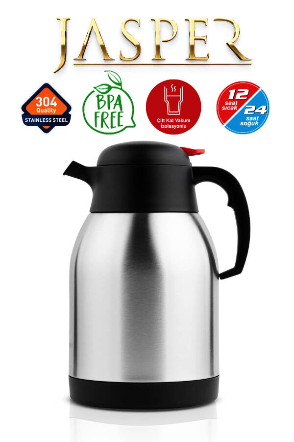 2 Liter Double Walled Picnic Camping Outdoor Steel Tea Thermos 1200a Penguin - 28