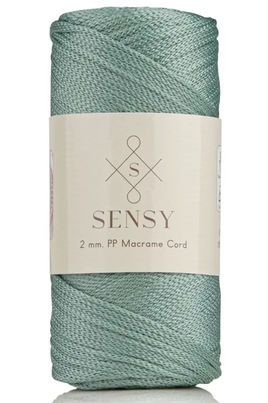 2 мм - 200 гр Полиэстер Макраме Нить Шалфей 230 М Полиэстер Макраме Нить Супла Нить И Сумка Нить-Шалфей - 1