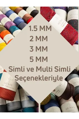 2 Mm - 200 gr Polyester Macrame Rope Orange 230 M Polyester Macrame Rope Placemat Rope and Bag Yarn-Orange - 3