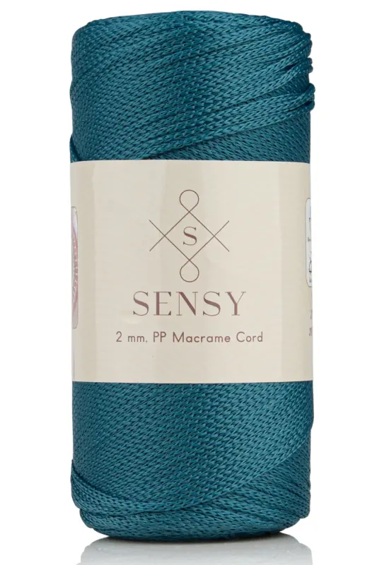 2 Mm - 200 gr Polyester Macrame Rope Petrol Blue - 1