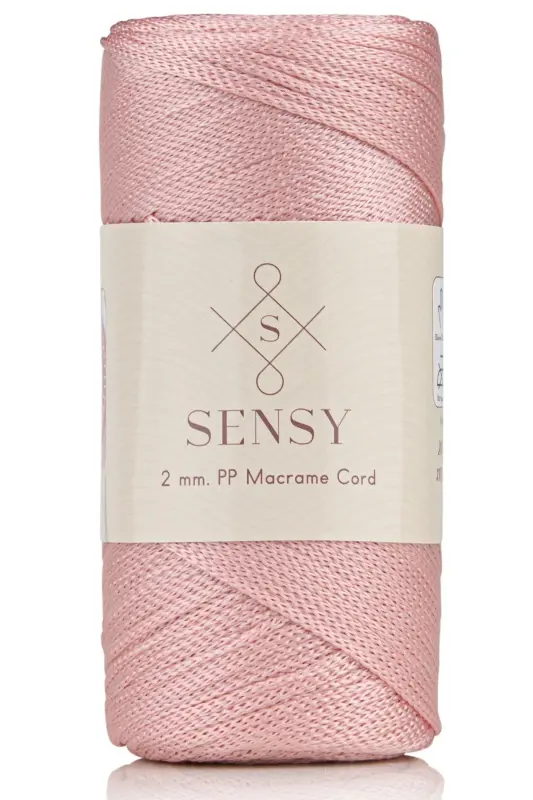 2 mm - 200 gr Polyester Macrame Rope Pink 230 M Polyester Macrame Cord Coaster Cord And Bag Cord - 5