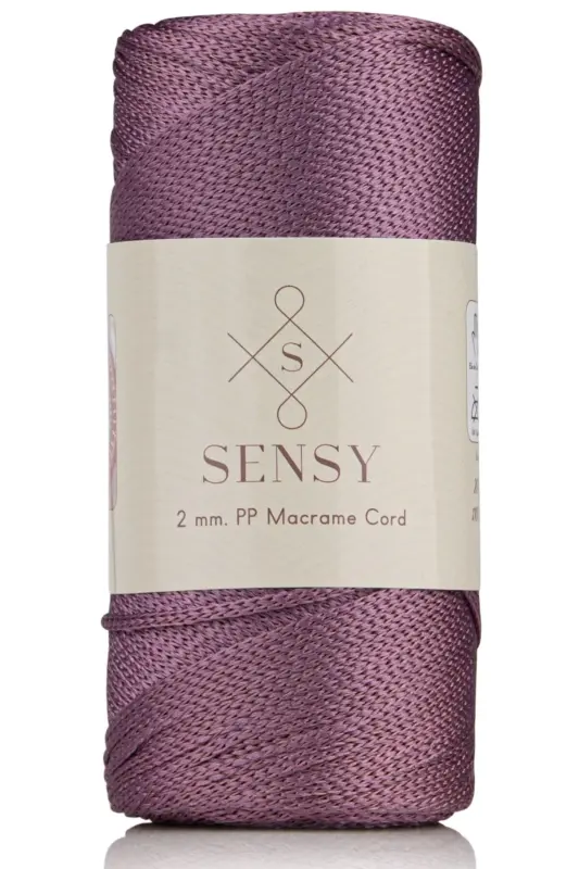 2 Mm - 200 gr Polyester Macrame Yarn Aubergine 230 M P - 4