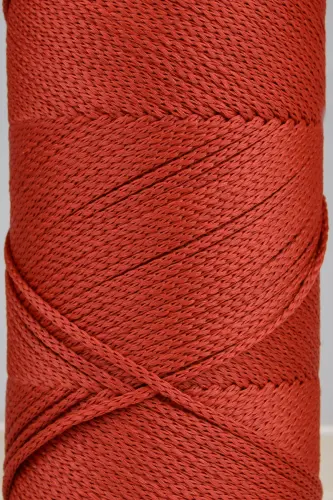 2 Mm - 200 gr Polyester Macrame Yarn Brick Red 230 M Polyester Macrame Yarn Placemat Yarn and Bag Yarn-Brick Red - 2