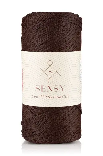 2 Mm - 200 gr Polyester Macrame Yarn Brown 230 M Polyester Macrame Yarn Placemat Yarn and Bag Yarn-Brown - 1