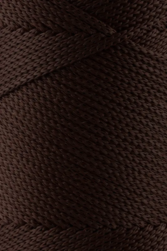 2 Mm - 200 gr Polyester Macrame Yarn Brown 230 M Polyester Macrame Yarn Placemat Yarn and Bag Yarn-Brown - 2