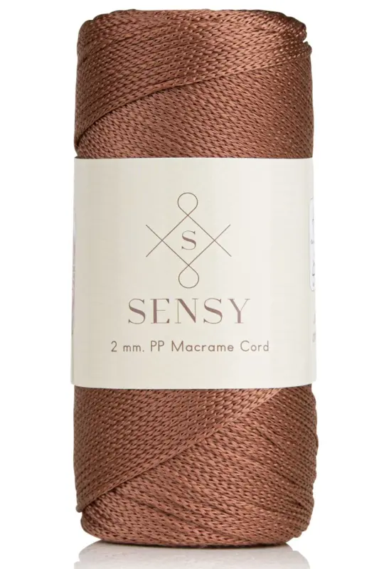 2 Mm - 200 gr Polyester Macrame Yarn Copper 230 M Polyester Macrame Yarn Placemat Yarn and Bag Yarn-Copper - 1
