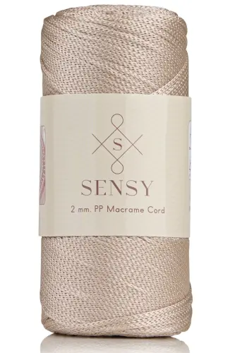 2 Mm - 200 gr Polyester Macrame Yarn Milky Coffee 23 - 6