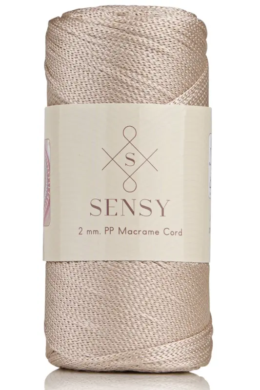 2 Mm - 200 gr Polyester Macrame Yarn Milky Coffee 23 - 6