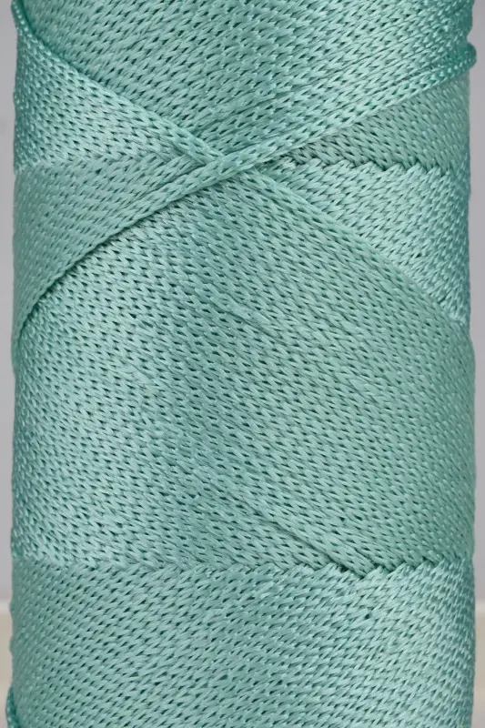 2 Mm - 200 gr Polyester Macrame Yarn Mint 230 M Polyester Macrame Yarn Placemat Yarn and Bag Yarn-Mint - 2