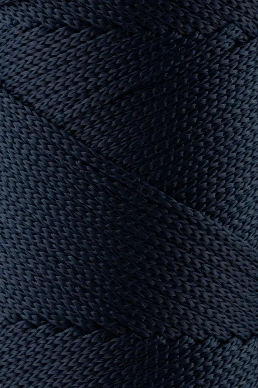 2 Mm - 200 gr Polyester Macrame Yarn Navy Blue 230 M Polyester Macrame Yarn Placemat Yarn and Bag Yarn-Navy Blue - 2