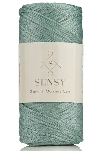 2 Mm - 200 gr Polyester Macrame Yarn Sage 230 M Polyester Macrame Yarn Placemat Yarn And Bag Yarn-Sage - 1