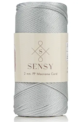 2 Mm - 200 gr Polyester Makrome Ipi Açık Gri 230 M Polyester Makrome Ip Supla Ip Ve Çanta Ipliği - Açık Gri - 2