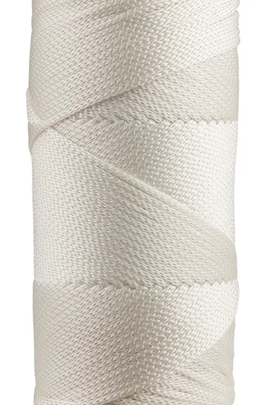 2 Mm - 200 gr Polyester Makrome Ipi Ekru 230 M Polyester Makrome Ip Supla Ip Ve Çanta Ipliği-Ekru - 6
