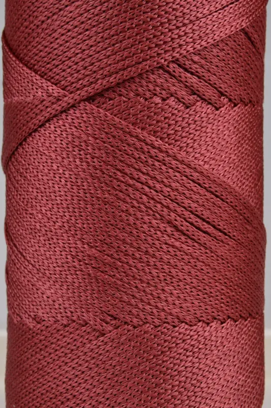 2 Mm - 200 gr Polyester Makrome Ipi Gül Kurusu 230 M Polyester Makrome Ip Supla Ip Ve Çanta Ipliği-Gül Kurusu - 11