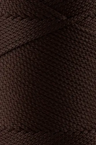 2 Mm - 200 gr Polyester Makrome Ipi Kahverengi 230 M Polyester Makrome Ip Supla Ip Ve Çanta Ipliği-Kahverengi - SENSY (1)
