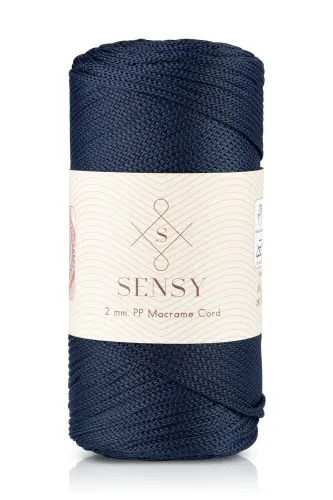2 Mm - 200 gr Polyester Makrome Ipi Lacivert 230 M Polyester Makrome Ip Supla Ip Ve Çanta Ipliği - Lacivert 