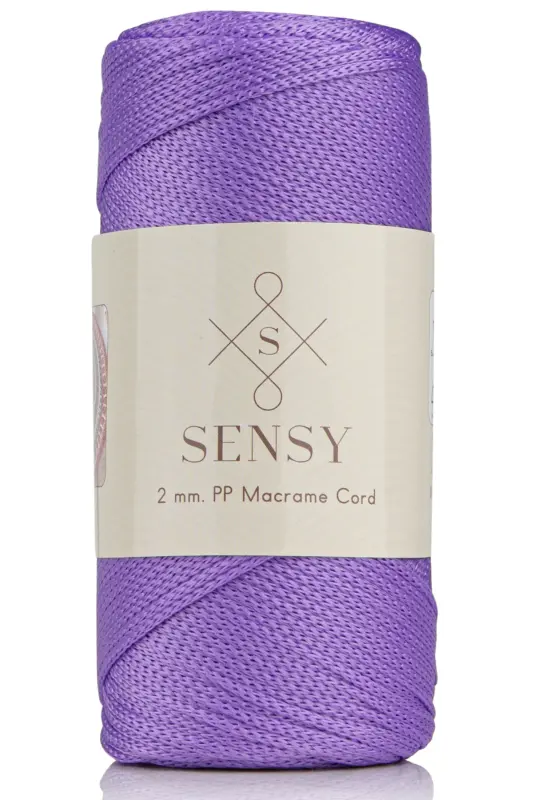2 Mm - 200 gr Polyester Makrome Ipi Lila 230 M Polyester Makrome Ip Supla Ip Ve Çanta Ipliği-Lila - 10