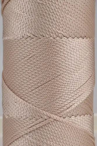 2 Mm - 200 gr Polyester Makrome Ipi Sütlü Kahve 230 M Polyester Makrome Ip Supla Ip Ve Çanta Ipliği-Sütlü Kahve - 6