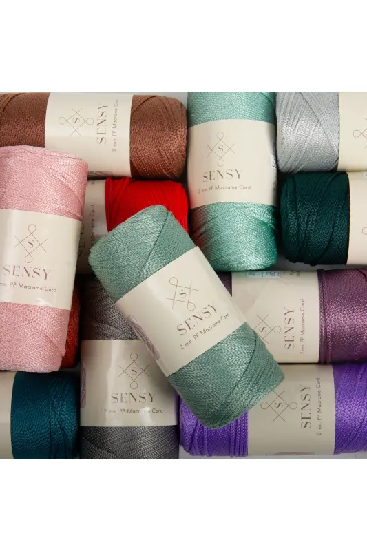 2 Mm - 200 gr Polyester Makrome Ipi Ten Rengi 230 M Polyester Makrome Ip Supla Ip Ve Çanta Ipliği-Ten Rengi - 7