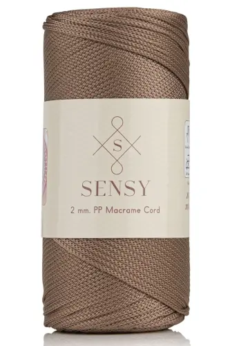 2 Mm - 200 gr Polyester Makrome Ipi Vizon 230 M Polyester Makrome Ip Supla Ip Ve Çanta Ipliği-Vizon 