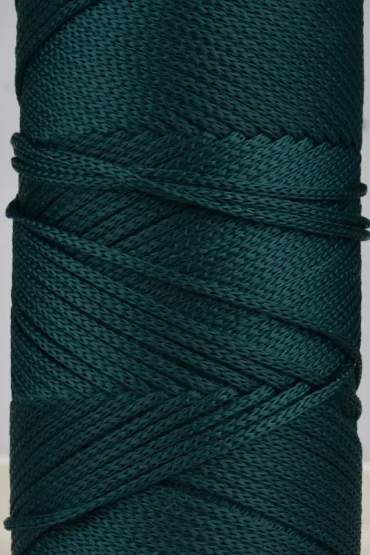 2 Mm - 200 gr Polyester Makrome Ipi Yashil 230 M Polyester Makrome Ip Supla Ip Va Çanta Ipliği-Yashil - 2