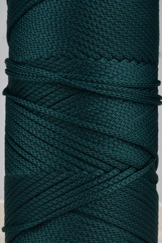 2 Mm - 200 gr Polyester Makrome Ipi Yashil 230 M Polyester Makrome Ip Supla Ip Va Çanta Ipliği-Yashil - 3