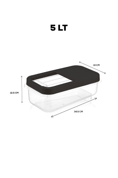 2-Pack 5 L Sliding Lid Tablet Detergent Storage Box - Labelled Detergent Storage Container Anthracite - MELENI HOME (1)