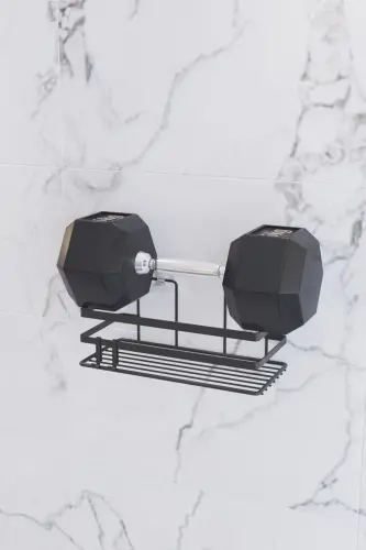 2 Pack Adhesive & Hooks Bathroom Shelf, Sticky Bathroom Organizer, No Drilling - 6