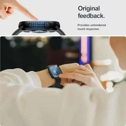 2 Pack Apple Watch Series 11(2025),Series10 42mm uchun закалённое стекло экран ҳимоячиси билан Case, JZK Slim Guard Bumper Full Hard PC ҳимоя қопламаси HD Ultra-Thin iWatch 11/10 42mm aksessuarlari, qora - 3