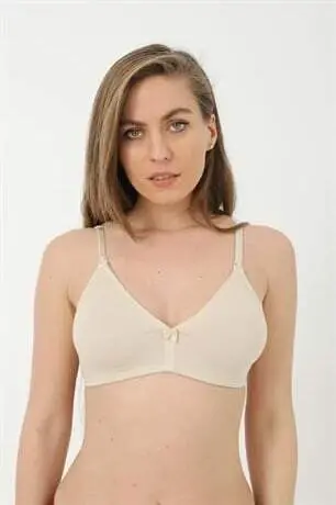 2-Pack Beige Nursing Bra Cotton Lycra - 1