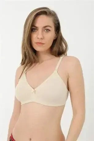 2-Pack Beige Nursing Bra Cotton Lycra - 8