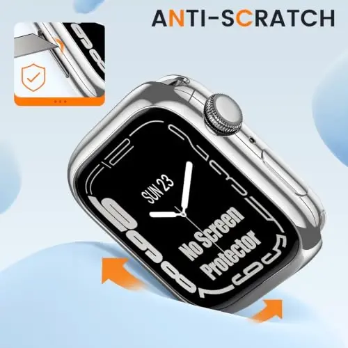 [2 Pack] Bumper Case for Apple Watch Series 12 42mm, Silver | No Screen Protector, Slim Soft Flexible TPU Lightweight Thin Shockproof Cover Protector Accessories for iWatch - 4