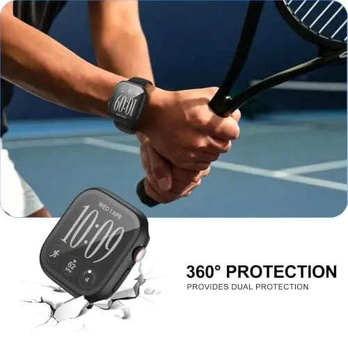 2 Pack Case with Screen Protector for Apple Watch Series 12(2026)42mm,Black | JZK Full Hard PC Cover with Tempered Glass for Apple Watch 12 (2026),HD,Slim Guard Bumper,Protective Case for iWatch 12 42mm - JZK (1)