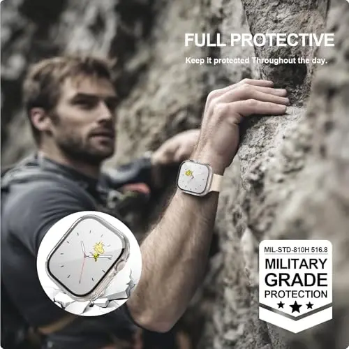 2 Pack Case with Tempered Glass Screen Protector for Apple Watch Series 11(2025) Series 10 46mm,JZK Slim Guard Bumper Full Coverage Hard PC Protective Cover HD Ultra-Thin Cover for iWatch 11/10 46mm Accessories,Clear - 5