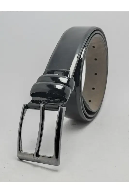 2-Pack Classic Men's Belt - Black Patent - 4