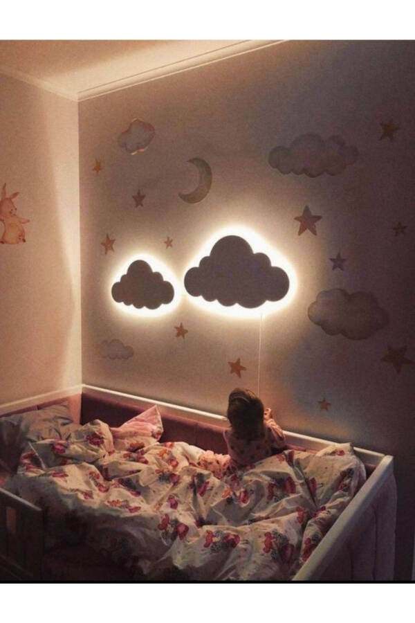 2 Pack Cloud Night Light Children's Room Baby Room Decorative Lighting 30/40 Cm Specify Color! - 1