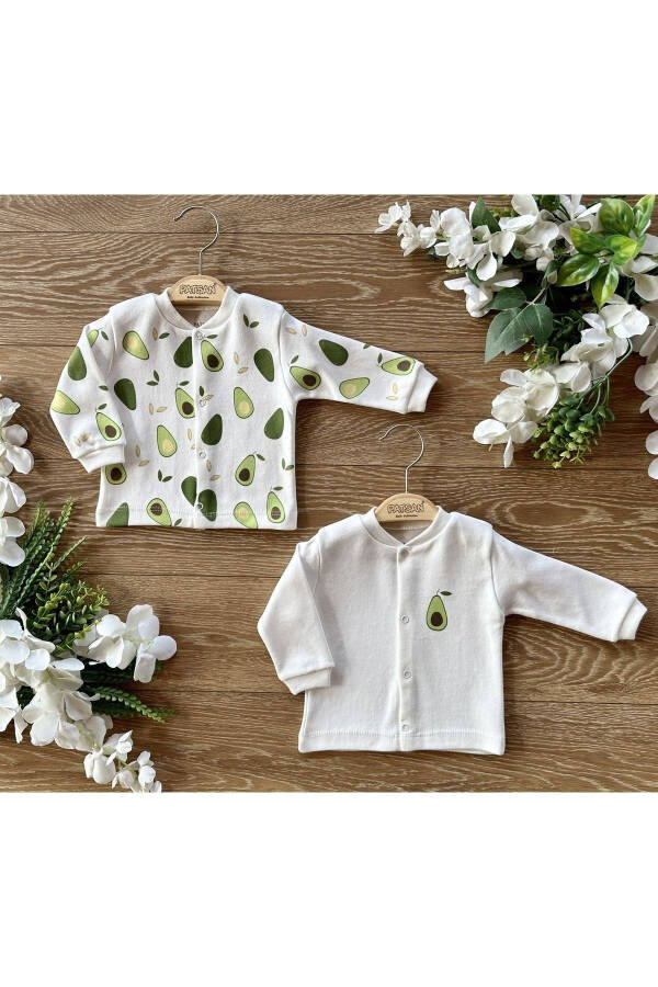 2 Pack Cotton Baby Cardigan Set Avocado - 1