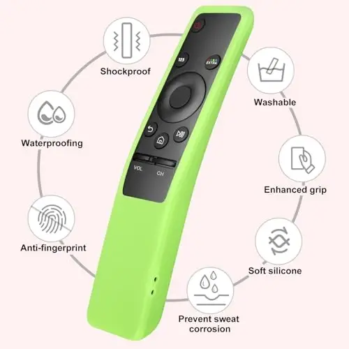 (2 Pack) Cover for Samsung Remote Silicone Protective Case Compatible with Samsung TV Remote Control Cover BN59 Series Glow in The Dark Remote Skin Sleeve - 3