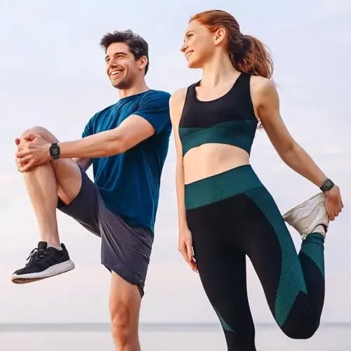 2 Pack Elastic Bands Fitbit Versa 2 Band for Women Men bilan mos keladi, Yumshoq sozlanishi neylon nafas oladigan Versa/Versa 2/Versa Lite/SE Smartwatch Loop bilaguzuk uchun almashtirish tasmasi - 6