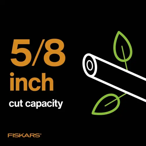 (2 pack) Fiskars Bypass Pruner Garden Tool with Steel Blade and SoftGrip Handle, Black and Orange - 7