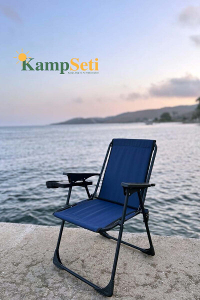 2 Pack Folding Camping Chair with Cup Holder Gift - Beach Picnic Chair - m1 - 2