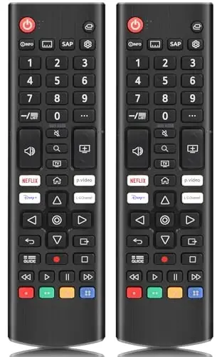 (2-Pack) for LG Smart TV Remote Control Replacement, Compatible with All LG LED/LCD/OLED//QNED/UHD Smart TVs (AKB76040302) - GVIRTUE