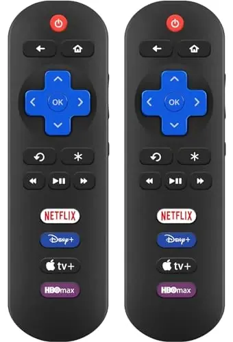 (2-Pack) for Onn-Roku-TV-Remote,for TCL-Roku-TV-Remote,for Hisense Roku/Sharp Roku/Insignia Roku Smart TVs (Only for Roku TV) - GVIRTUE