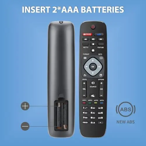 (2-Pack) for Philips TV Remote Replacement, Compatible with All Philips LED/LCD/HDTV/UHD Smart TVs (NH500UP) 