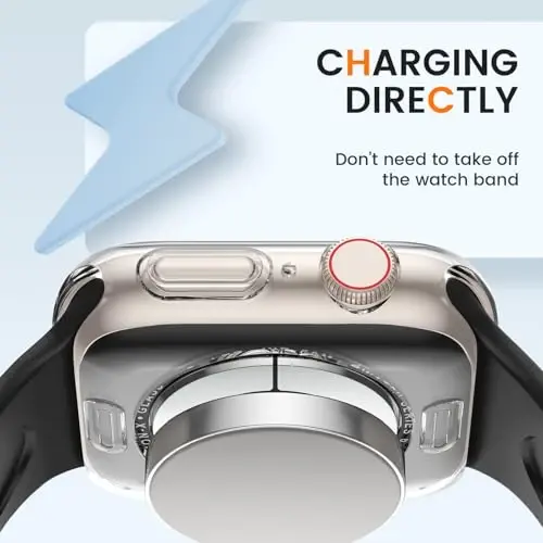 [2 Pack] Goton Bumper Case for Apple Watch 46mm, [No Screen Protector] Slim Soft TPU Shockproof Case Cover Bumper Protector Accessories for iWatch Series 11 Series 10, 46mm Clear+Clear 
