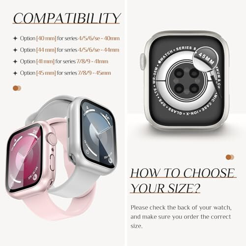 2-Pack Goton Waterproof Apple Watch Case for SE Series 6 5 4 Screen Protector 44mm, 360 Protective Glass Face Cover + Back Bumper for iWatch Accessories 44 mm - 2