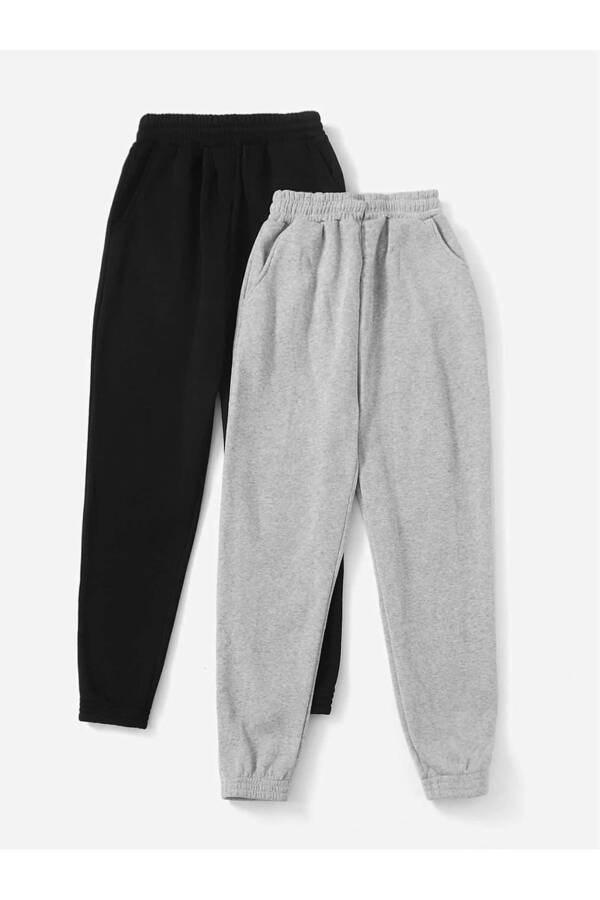 2-Pack Jogger Sweatpants - Black & Grey - 1