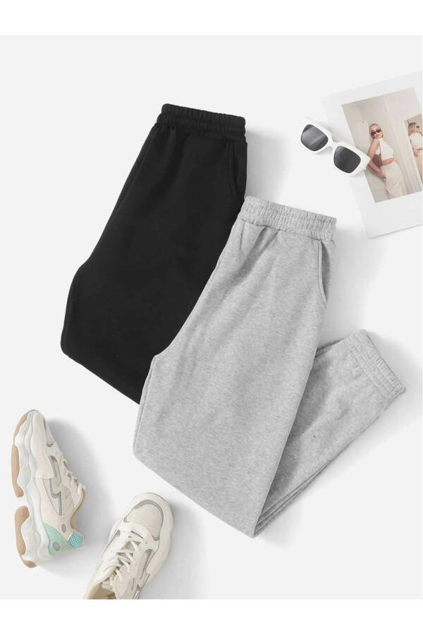 2-Pack Jogger Sweatpants - Black & Grey - 2